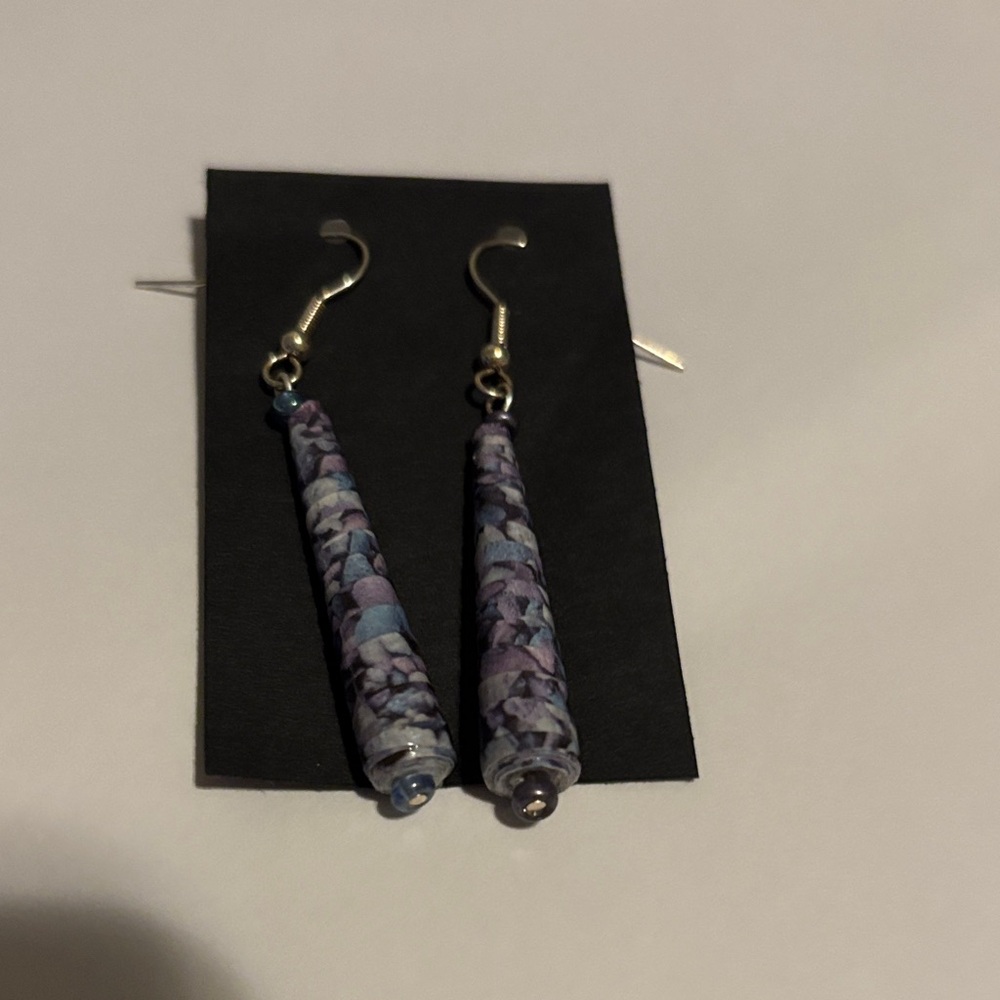 Elegant Purple Drop Earrings